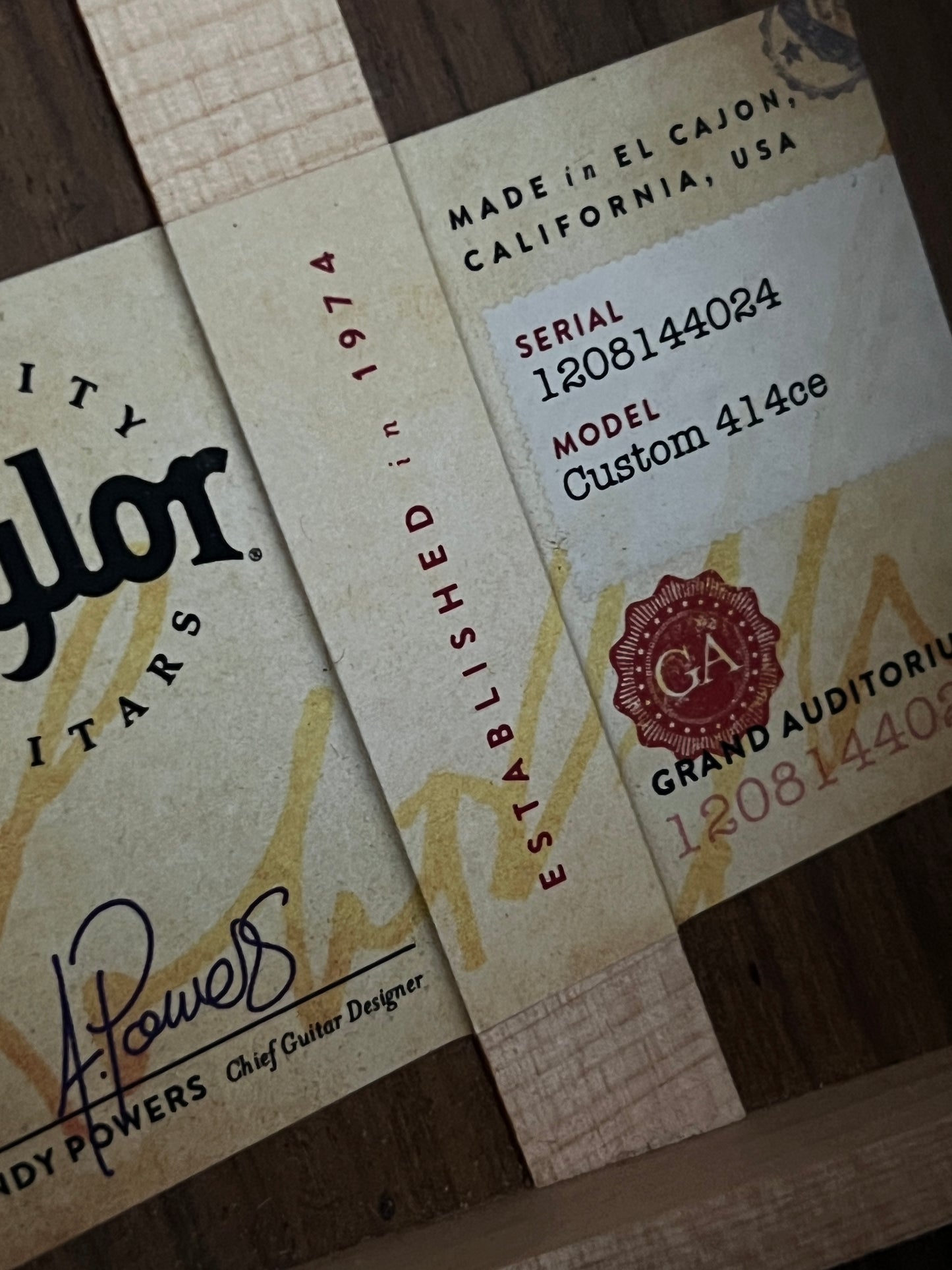 Taylor Special Edition 414ce 2024 (PRE-OWNED)