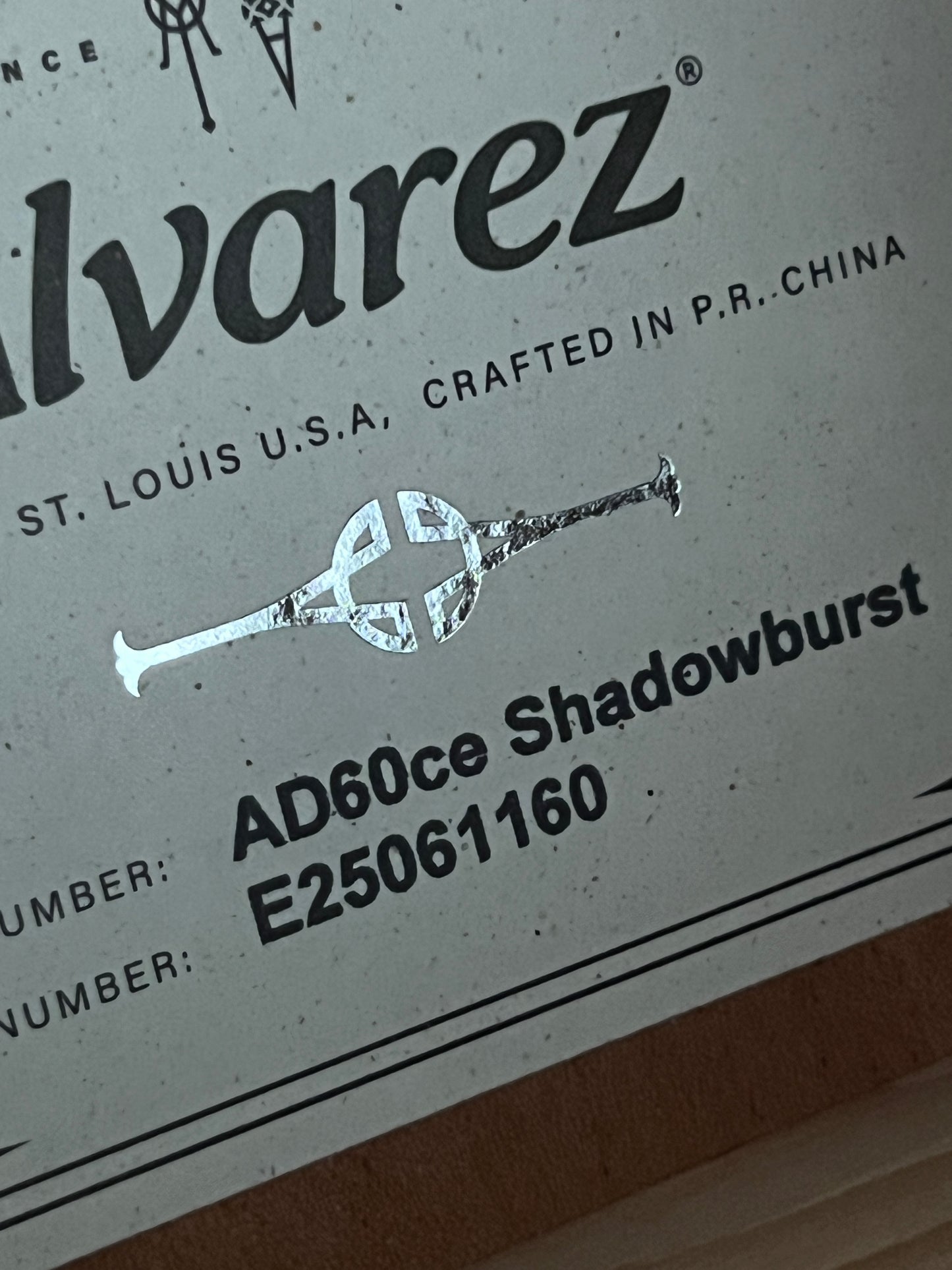 Alvarez AD60CE Shadowburst #160
