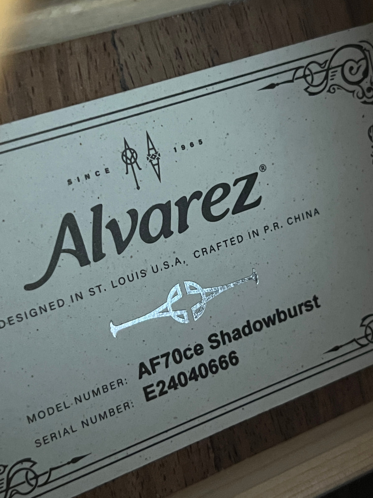 Alvarez AF70CE Shadowburst #666
