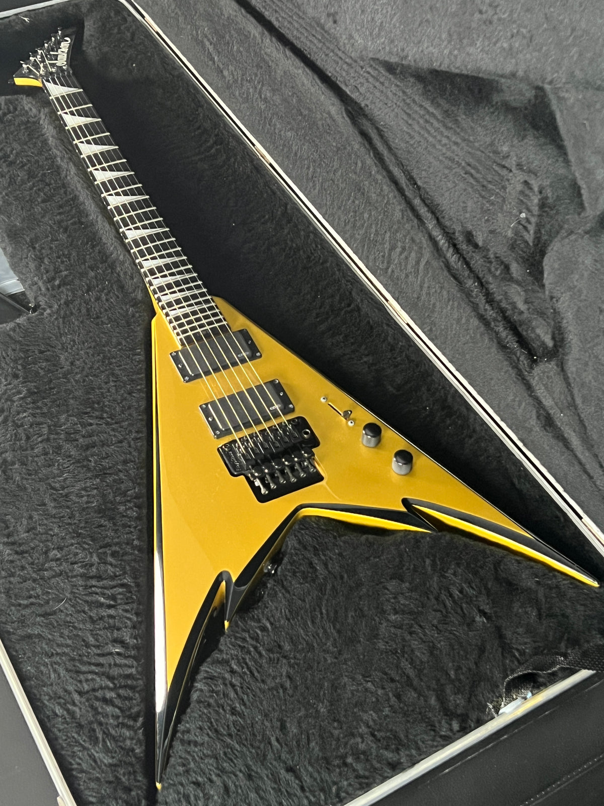 Jackson Pro Series Phil Demmel Signature Demmelition King V Gold with Black Bevels (PRE-OWNED)