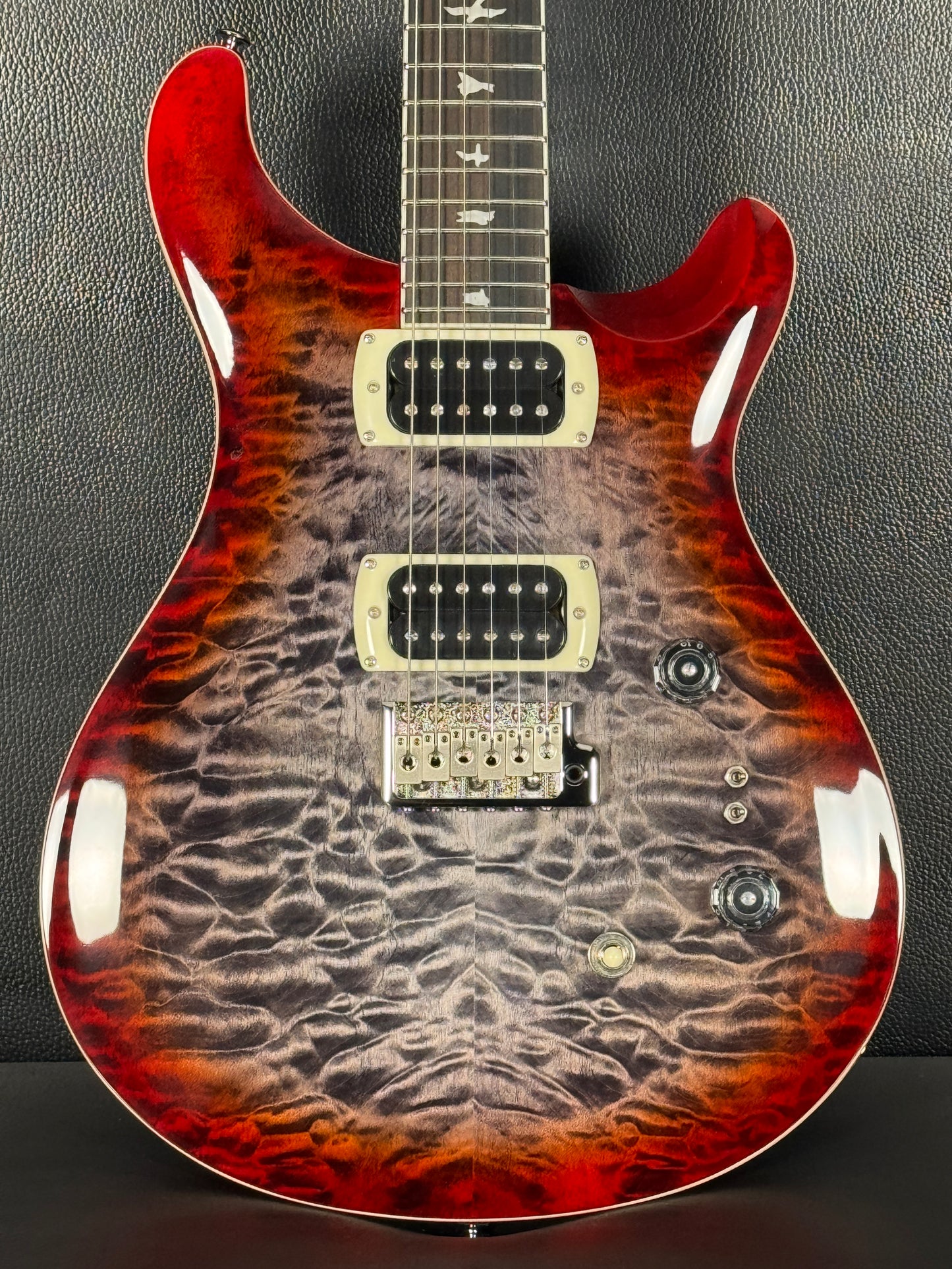 PRS SE Custom 24-08 Quilt Charcoal Cherry Burst