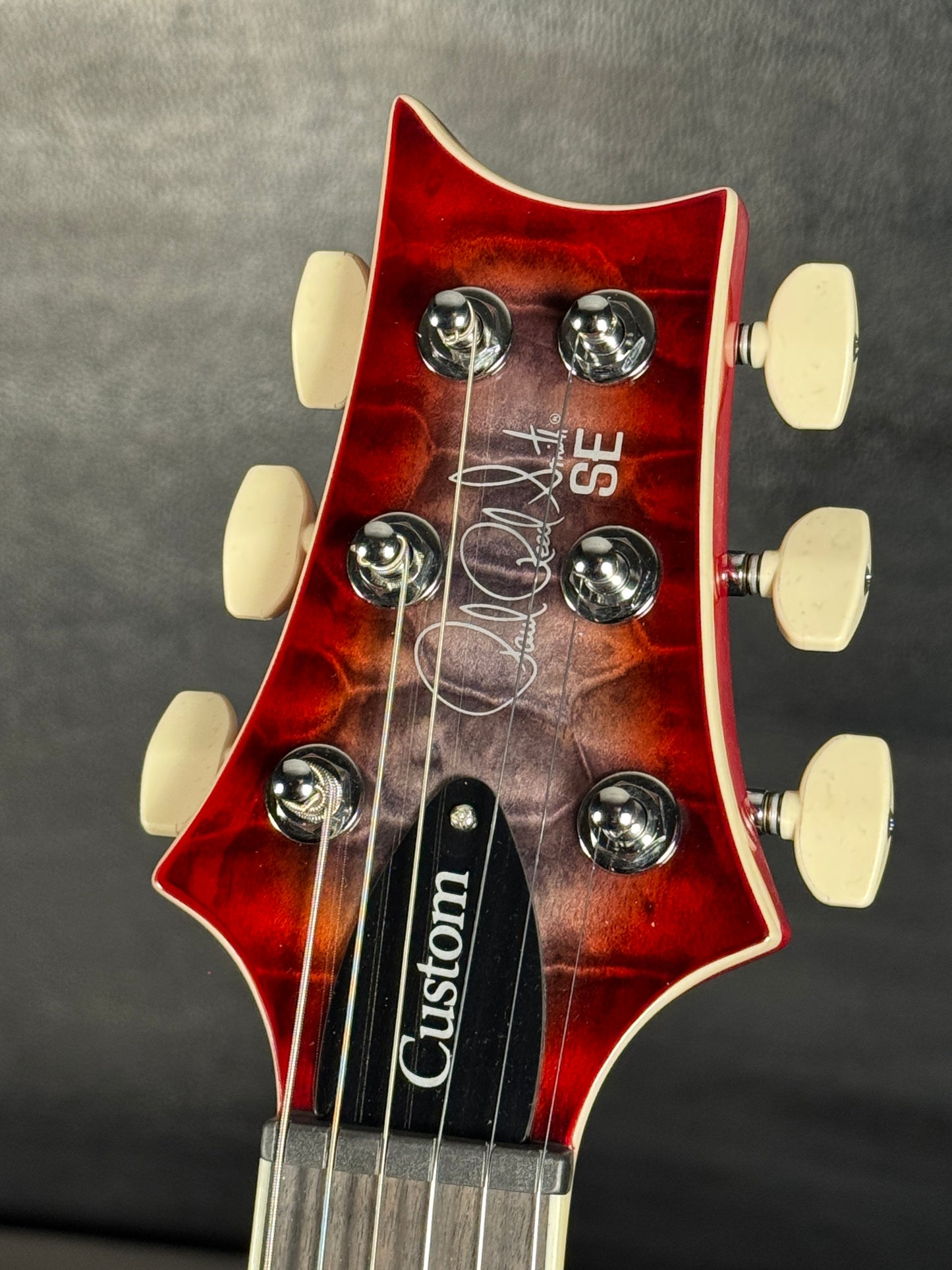 PRS SE Custom 24-08 Quilt Charcoal Cherry Burst