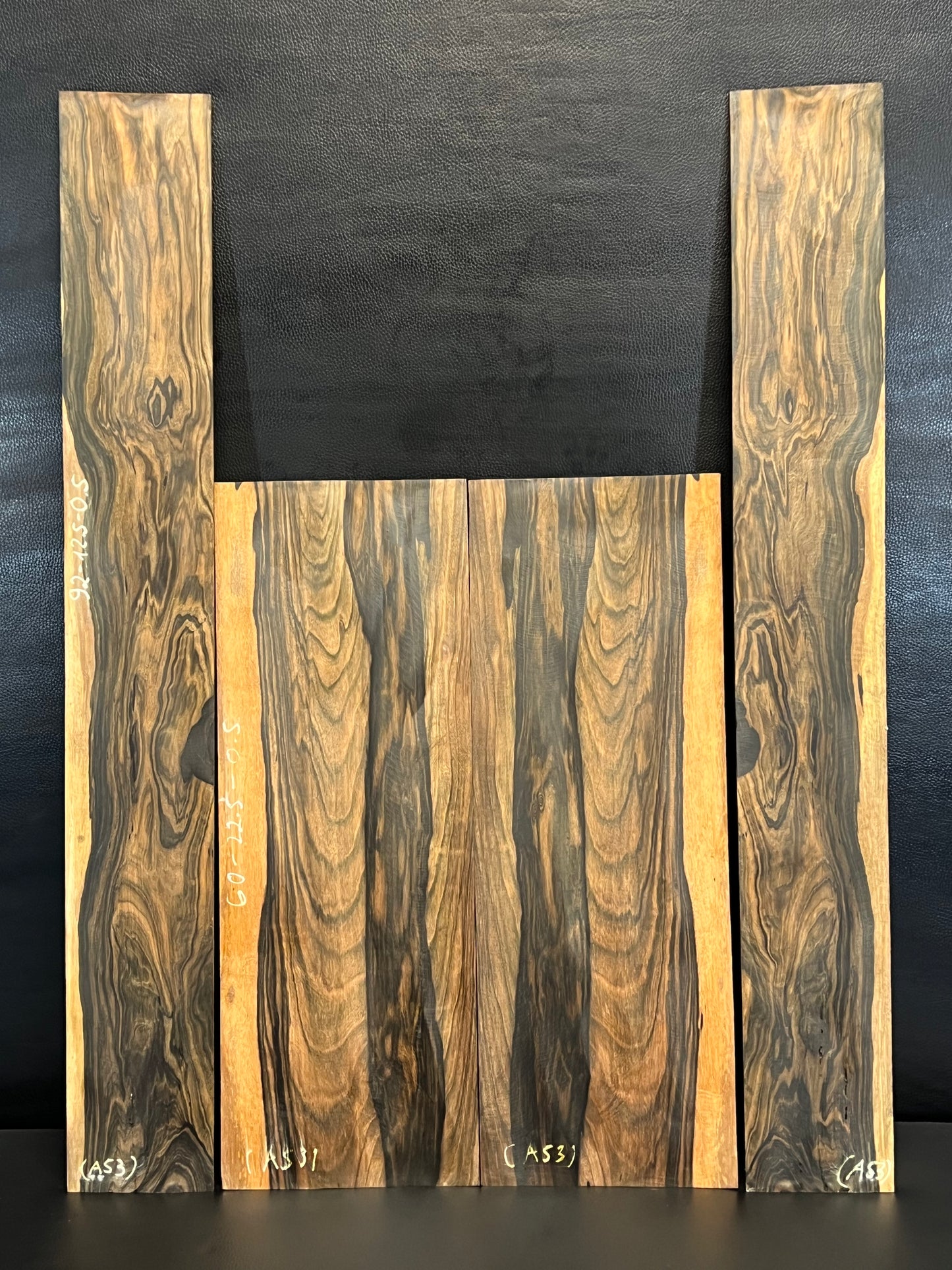 Exotic Figured Ebony Back and Sides Set A53