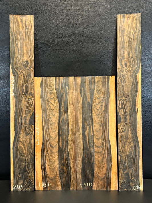 Exotic Figured Ebony Back and Sides Set A53