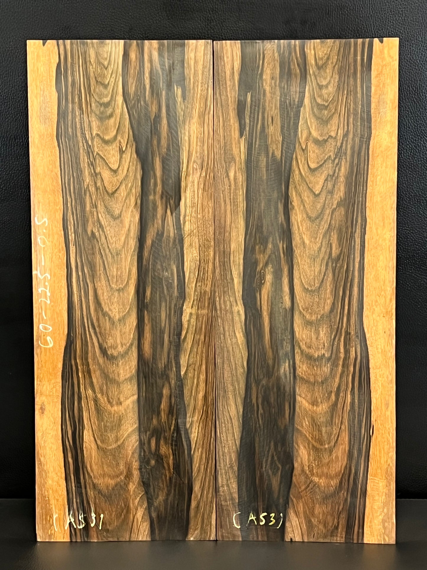 Exotic Figured Ebony Back and Sides Set A53