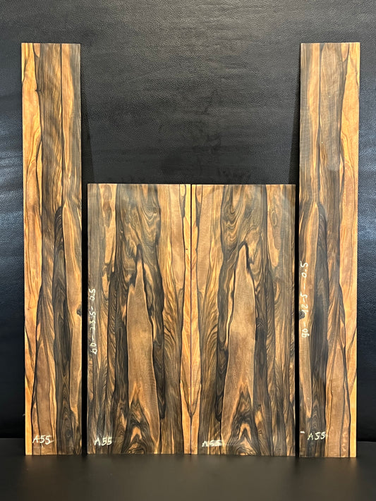 Exotic Figured Ebony Back and Sides Set A55