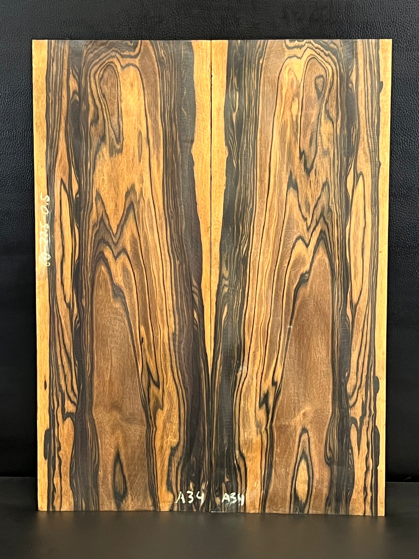 Exotic Figured Ebony Back and Sides Set A34