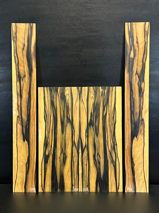 Exotic Ebony Pale Moon Figured Back and Sides Set D13