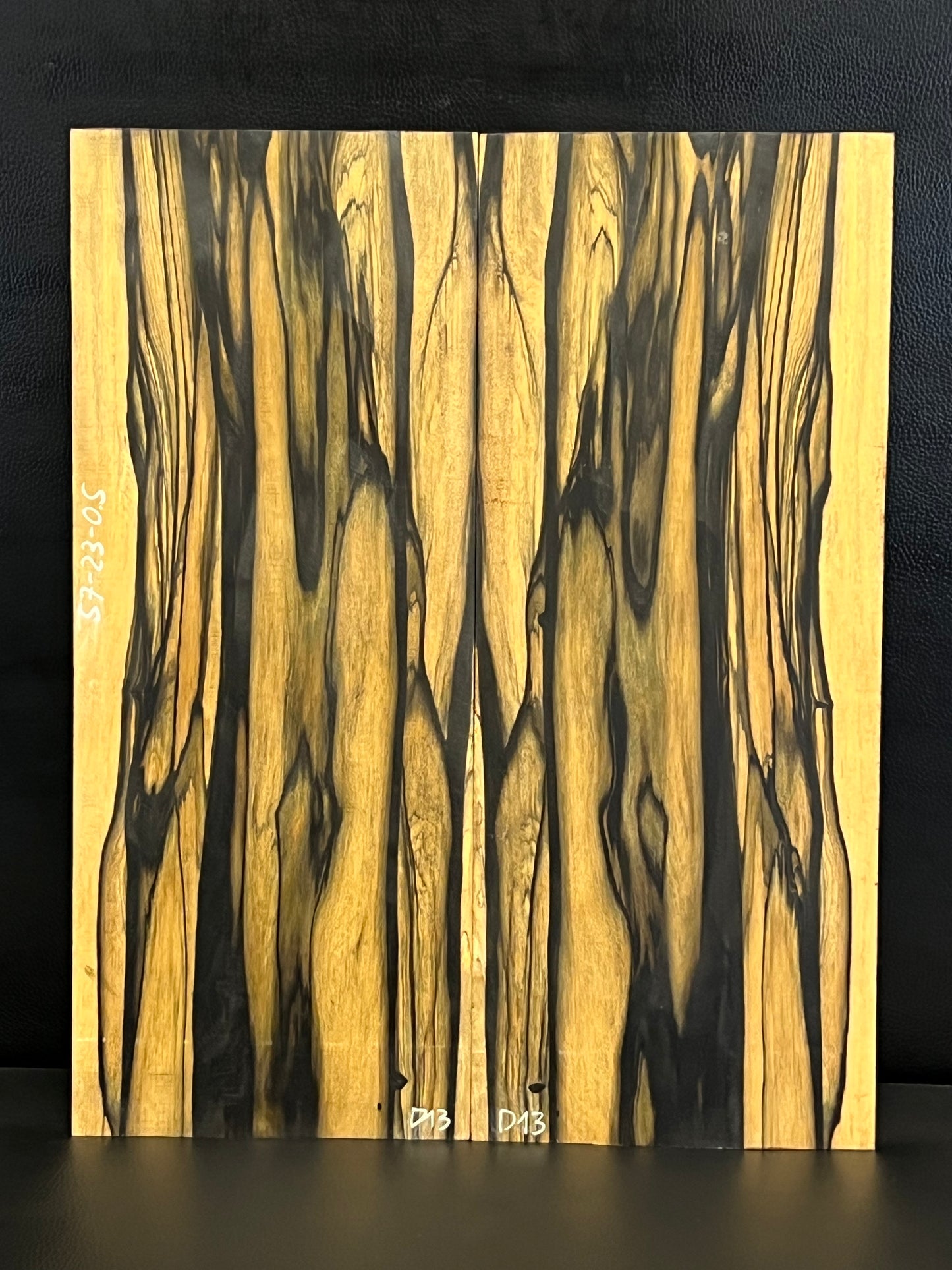 Exotic Ebony Pale Moon Figured Back and Sides Set D13