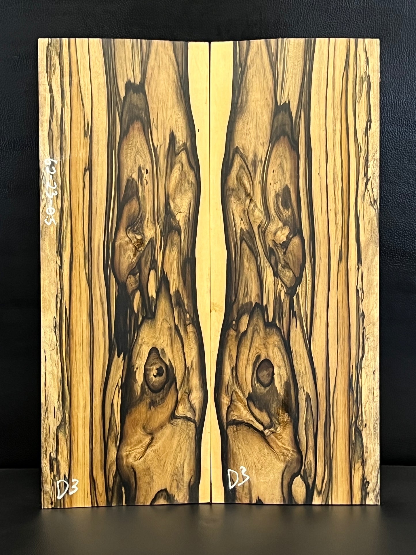 Exotic Pale Moon Figured Ebony Back and Sides Set D3