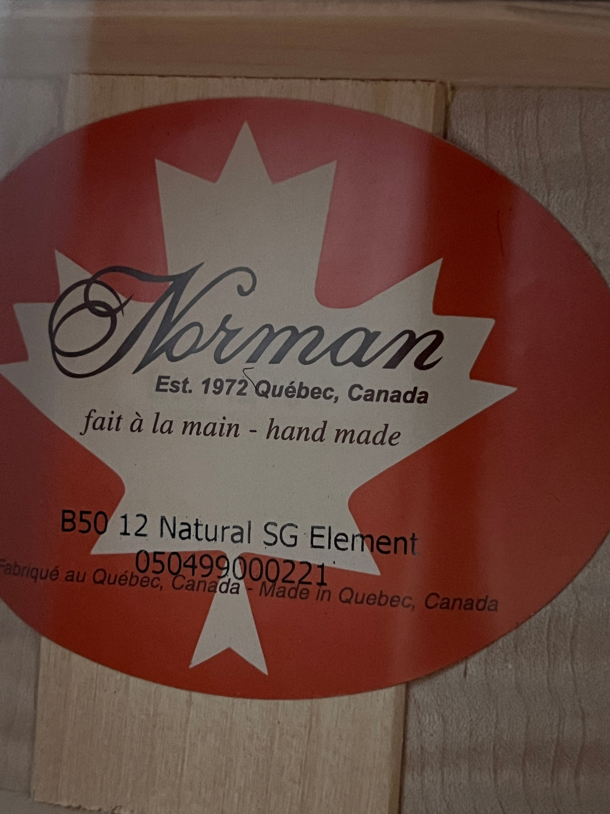 Norman B50 12 Natural SG Element #221