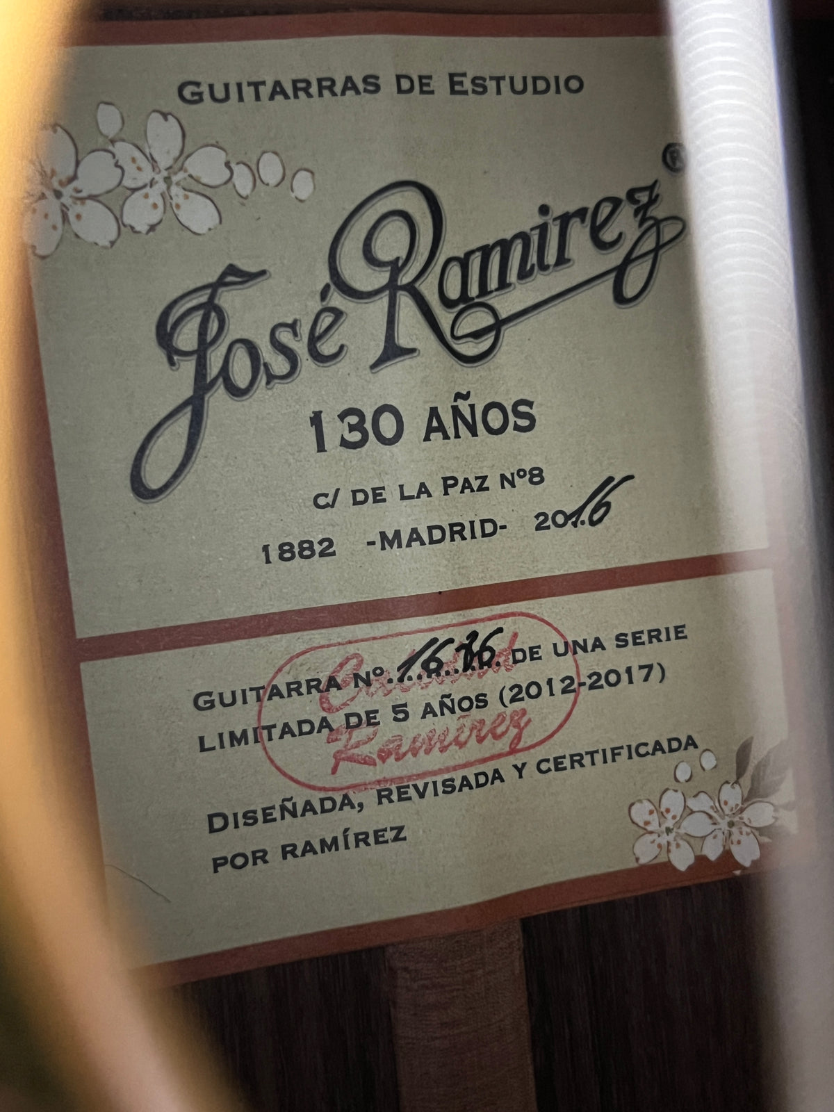 José Ramírez "130 Anos" Classical Guitar (PRE-OWNED)