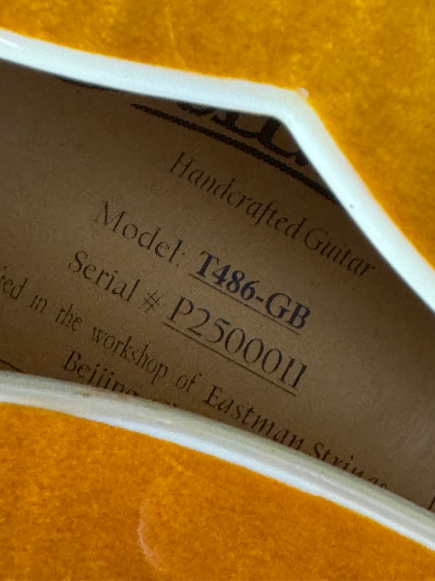 Eastman T486 Thinline Hollowbody - Goldburst (PRE-OWNED)