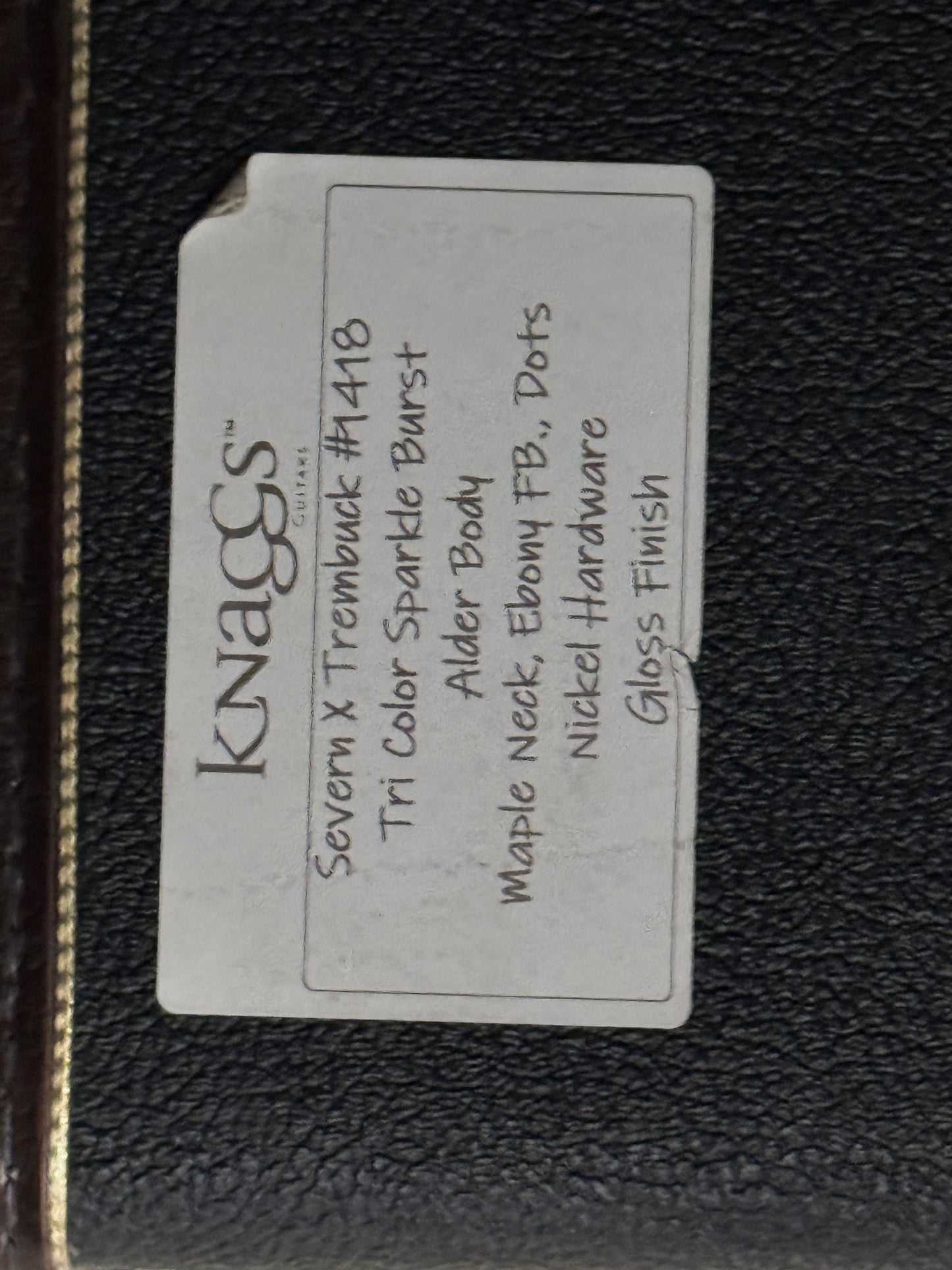 Knaggs Severn X Tri-Color Sparkle Burst finish( PRE-OWNED)