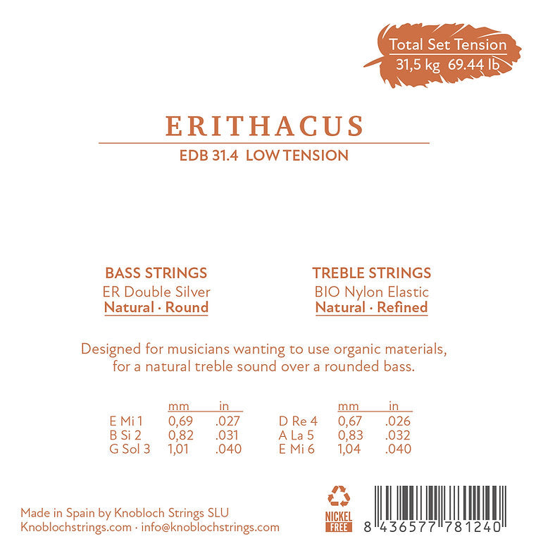 Knobloch Full Set ERITHACUS BIO Nylon 31.5 Strings