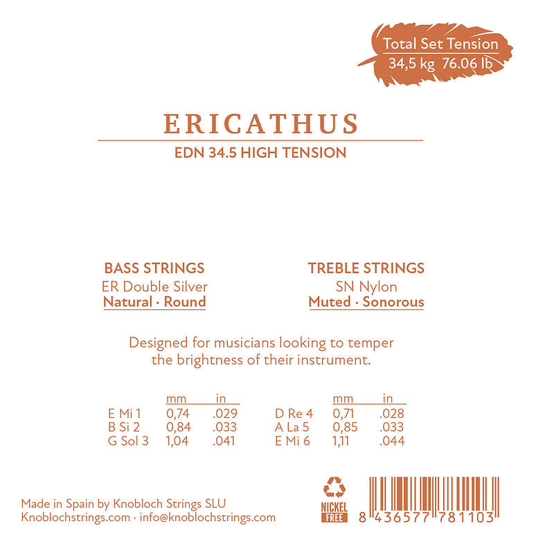 Knobloch Full Set ERITHACUS SN Nylon 34.5 Strings