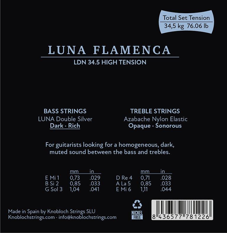 Knobloch Full Set LUNA FLAMENCA SN Nylon 34.5 Strings