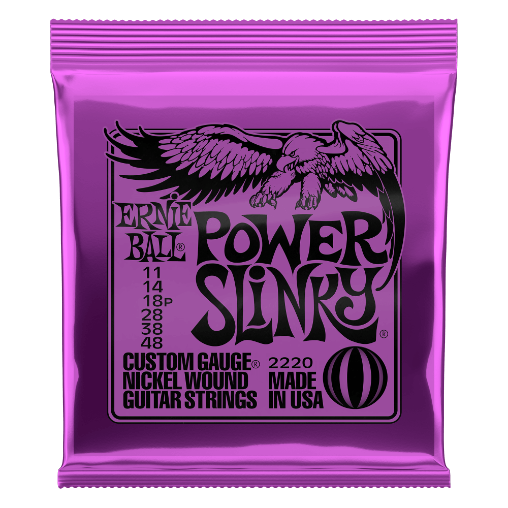 Ernie Ball Power Slinky Nickel Wound Electric Guitar Strings 11-48