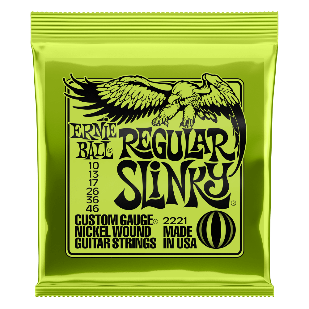 Ernie Ball Regular Slinky Nickel Wound Electric Guitar Strings 10-46