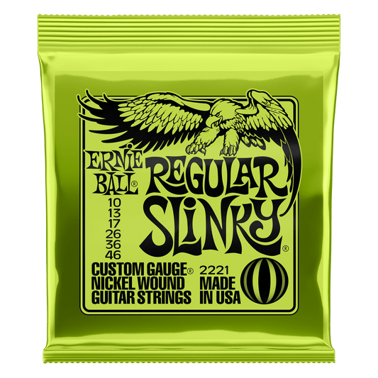 Ernie Ball Regular Slinky Nickel Wound Electric Guitar Strings 10-46