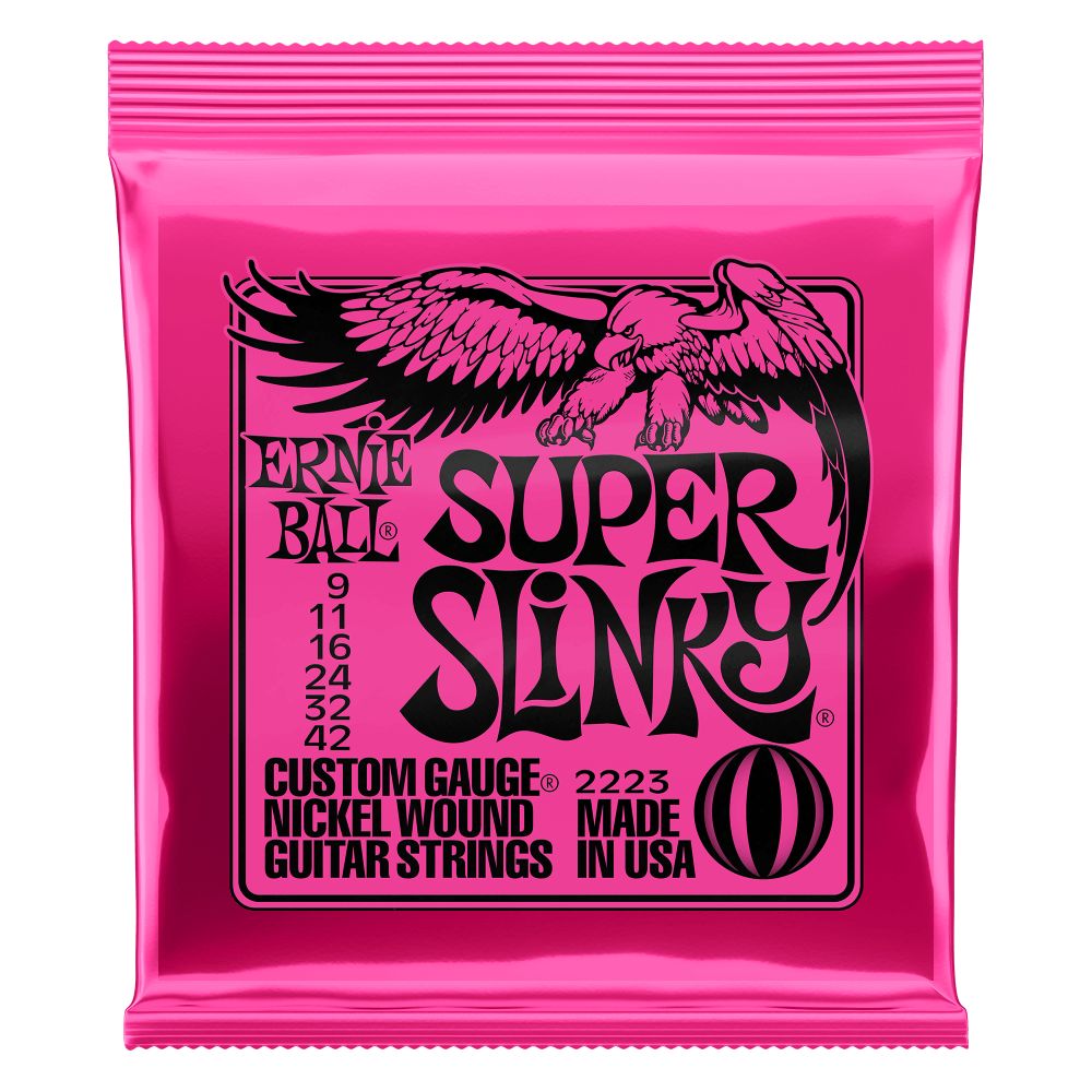 Ernie Ball Super Slinky Nickel Wound Electric Guitar Strings 9-42