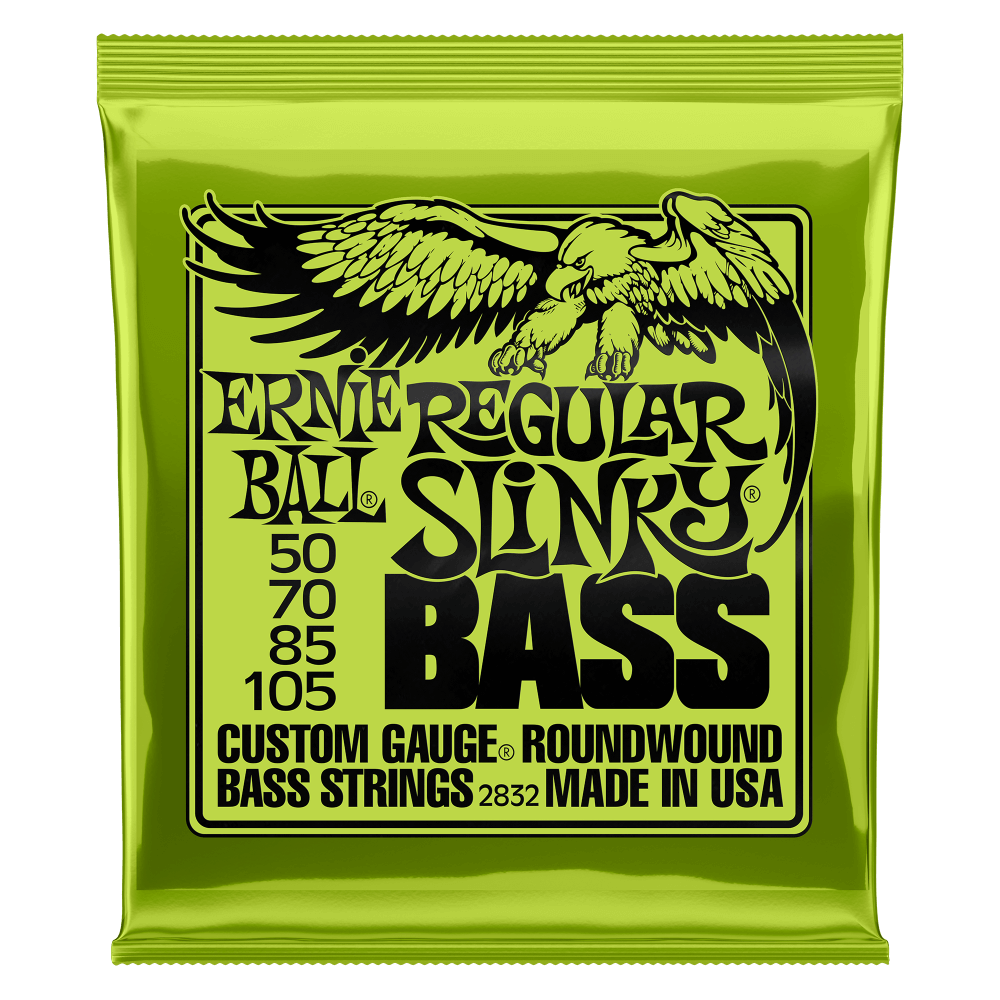 Ernie Ball Regular Slinky Nickel Wound Electric Bass Strings 50-105