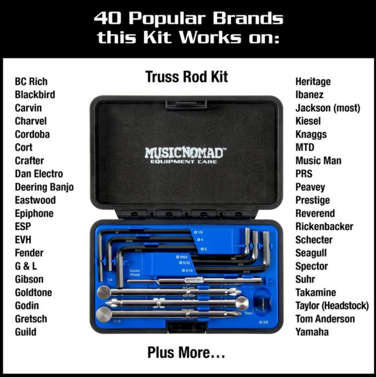 Music Note Rod Music Nomad Premium Guitar Tech Truss Rod Wrench Set - 11 pcs – Guitar HAUS