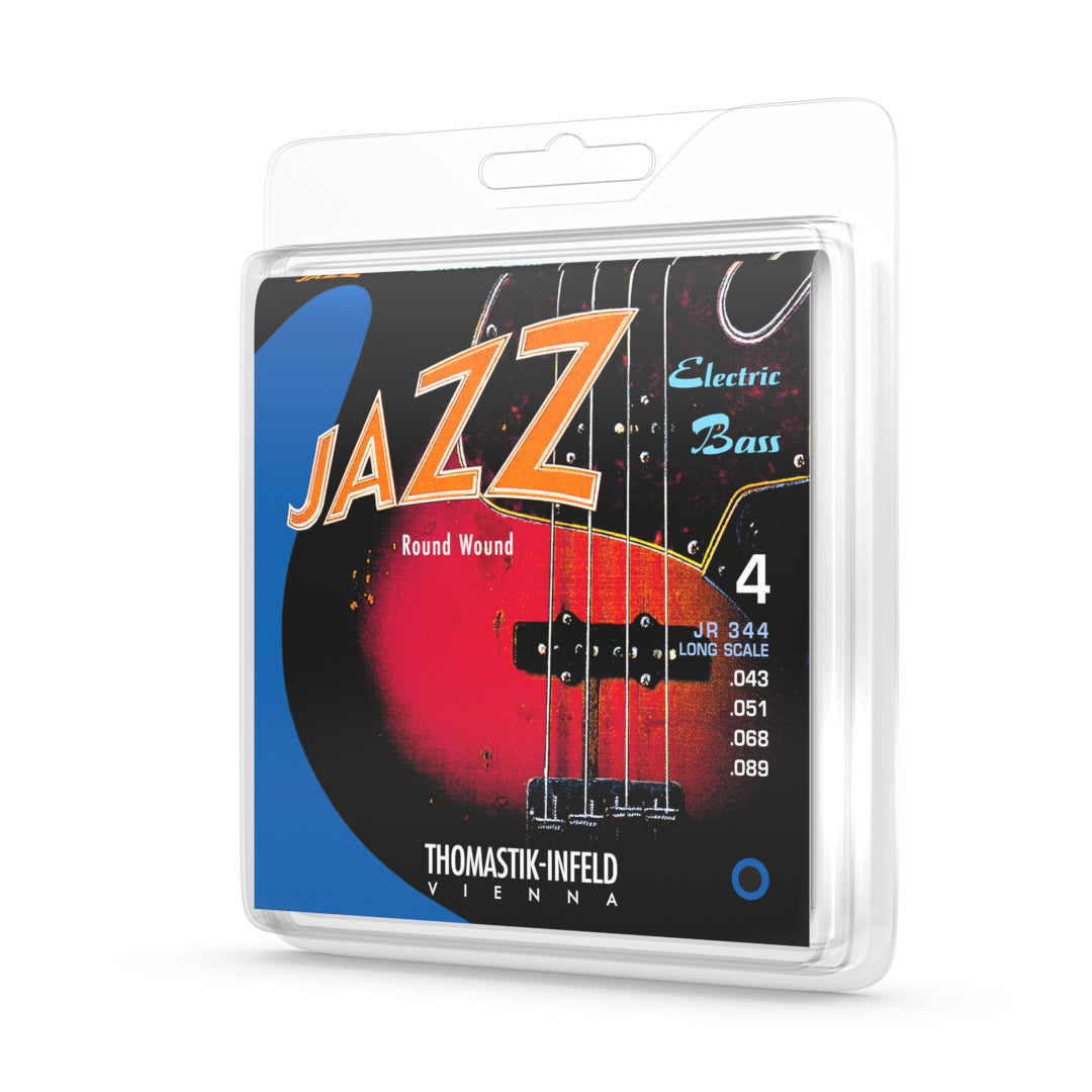 Thomastik Cordes Guitare électriques Jazz Bass Serie Nickel Round Wound Roundcore Jeu JR324 4 cordes filé rond short scale 32