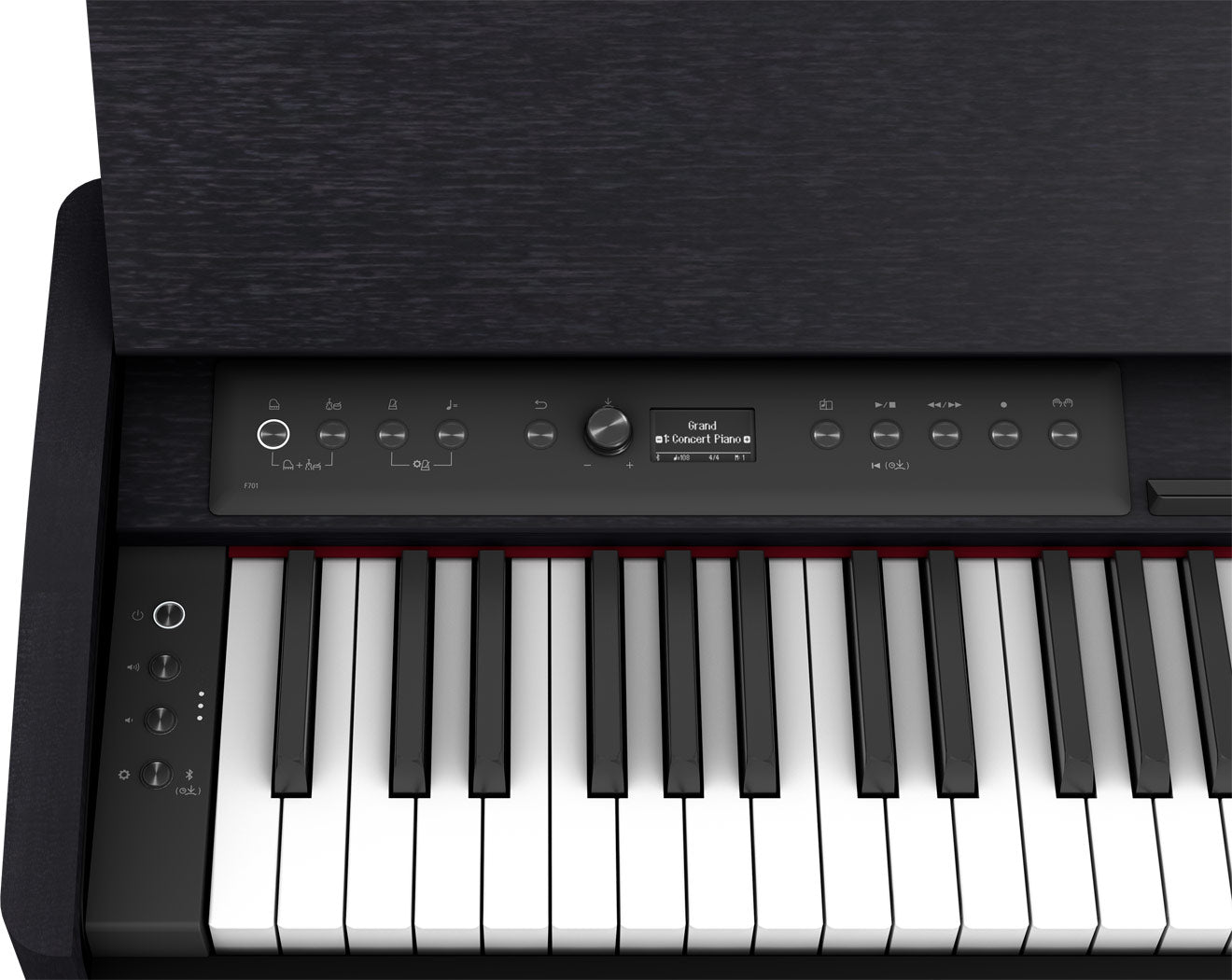Roland F701 Digital Piano with Stand and Bench Charcoal Black