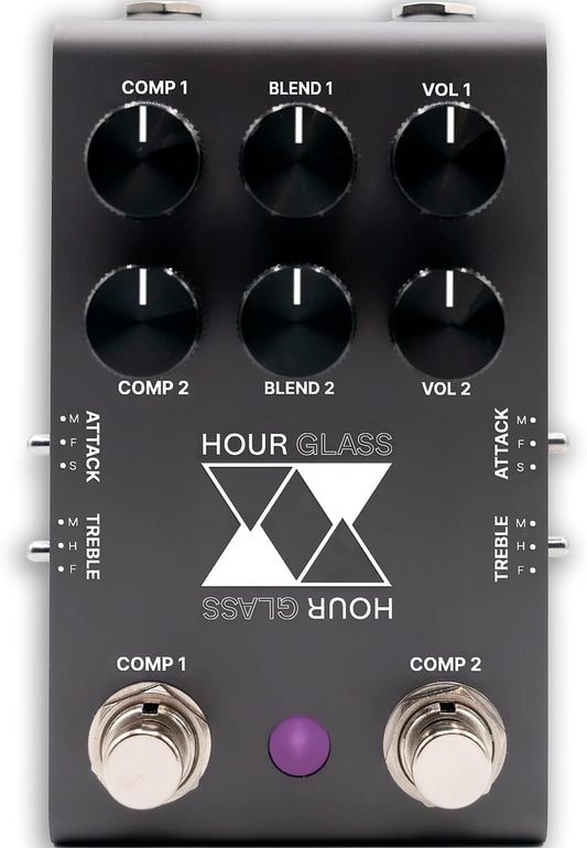 Jackson Audio Hourglass Analog Dual Compressor Guitar Effects Pedal (Hour-Glass)
