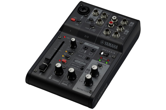 Yamaha AG03MK2 3-Channel Live Streaming Loopback Audio USB Mixer - Black